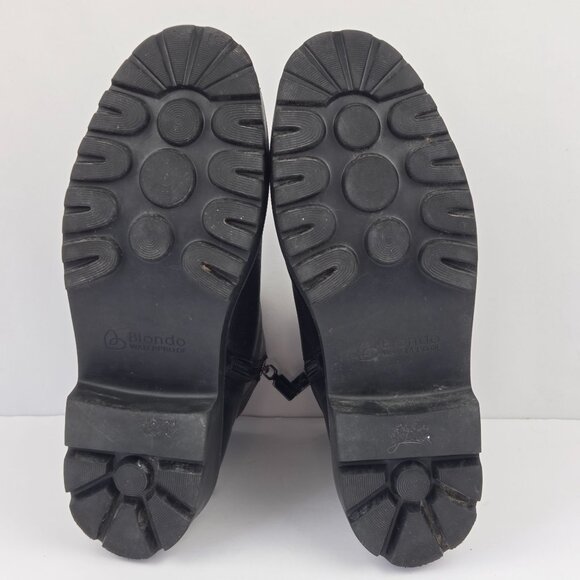 Blondo Waterproof Lug Sole Black Leather Chelsea Boots Size 9.5 - Picture 8 of 13